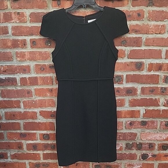 Elegant Black Cap Sleeve Dress - Picture 1 of 7